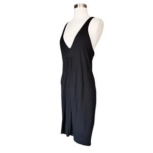 Helmut Lang black jersey slip dress/coverup